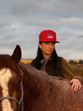 Red retro cap