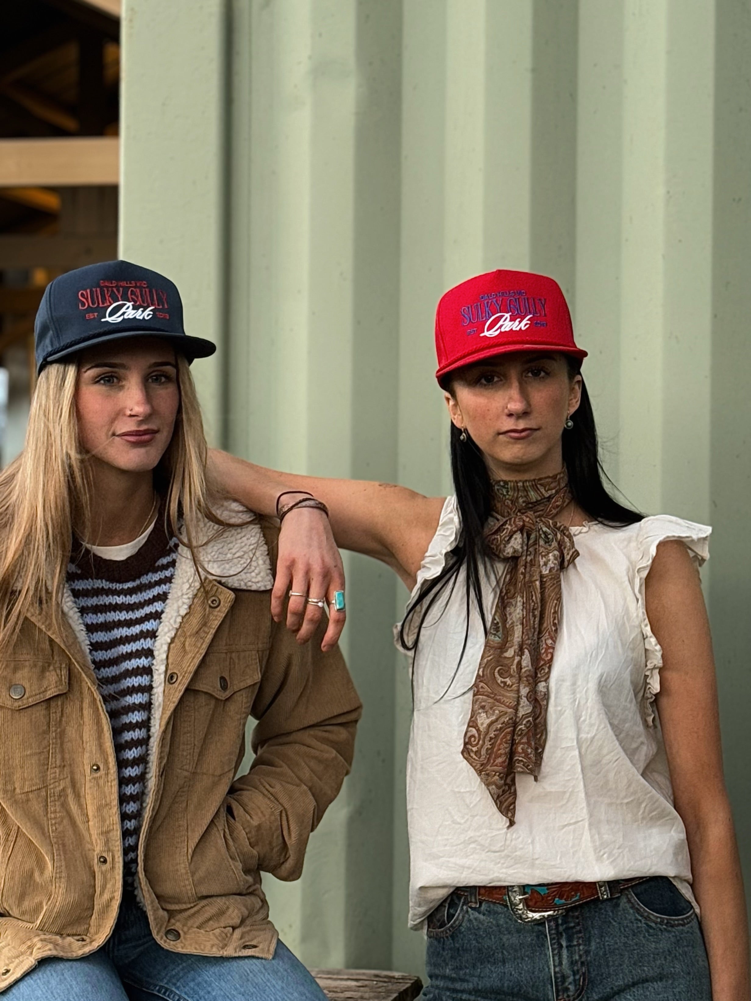 Red retro cap